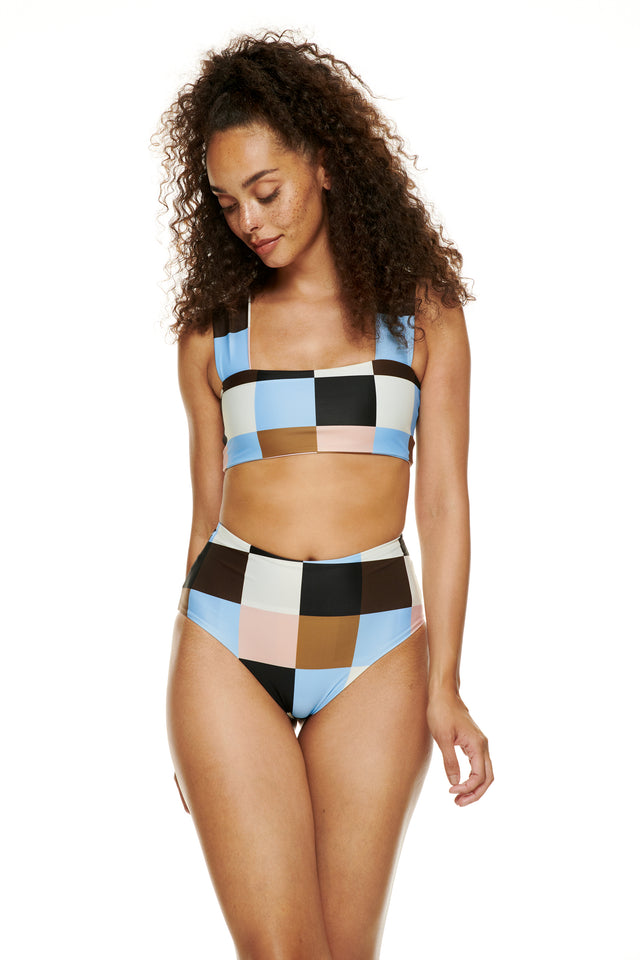 Echo Bikini top-CHESS COCOA