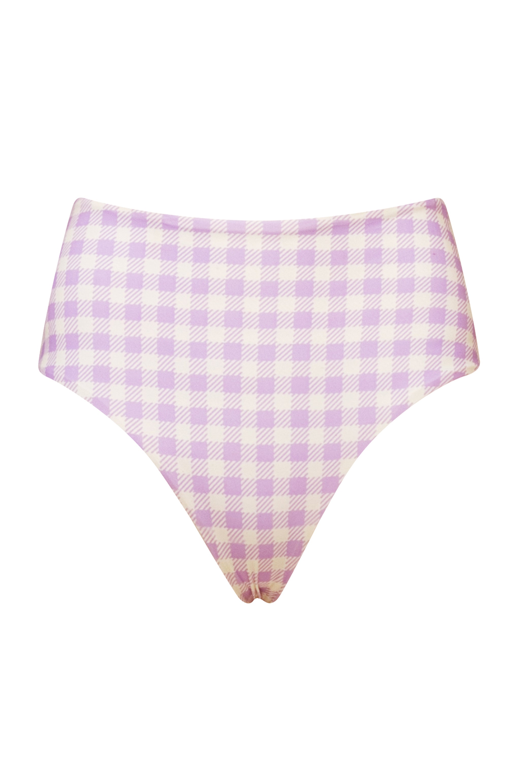 Peniche Bikini Bottom-GINGHAM LILAC