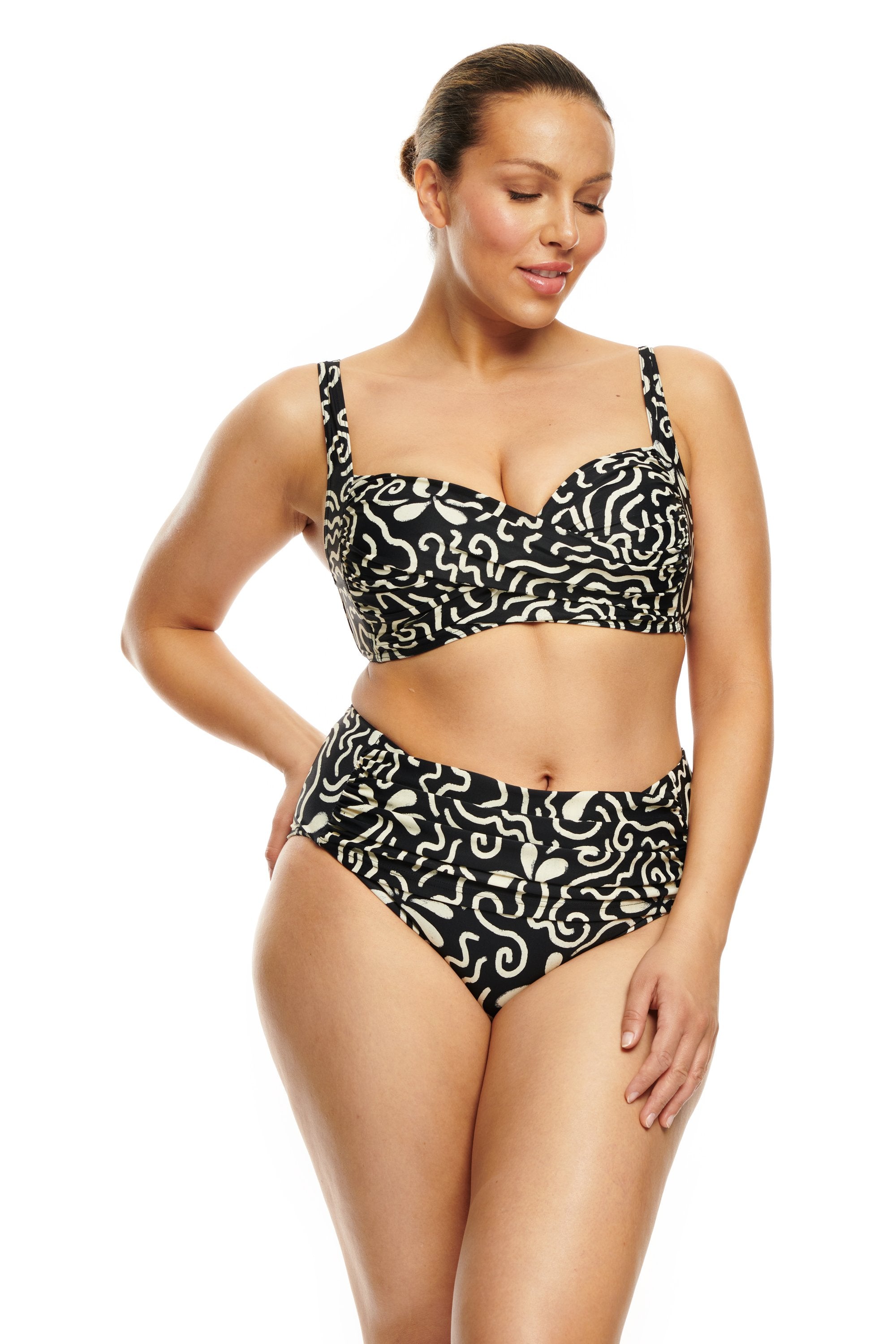Camogli Bikini top-SWAY BLACK