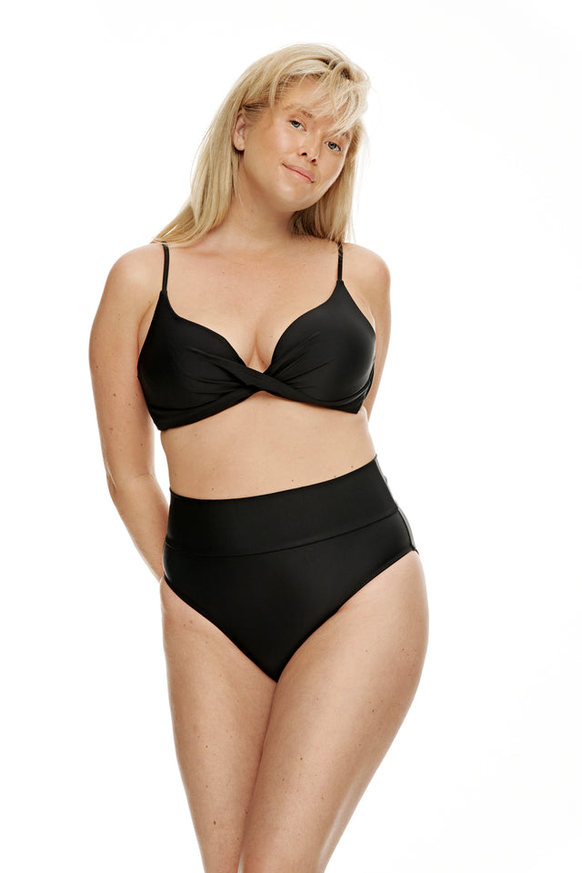 Bermuda Bikini top-BLACK