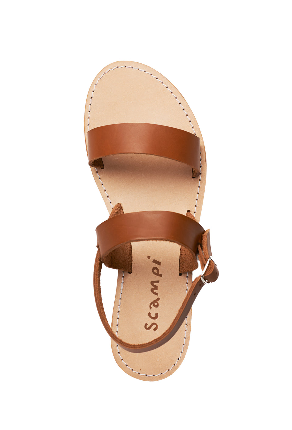 LEATHER SANDAL-BROWN LEATHER