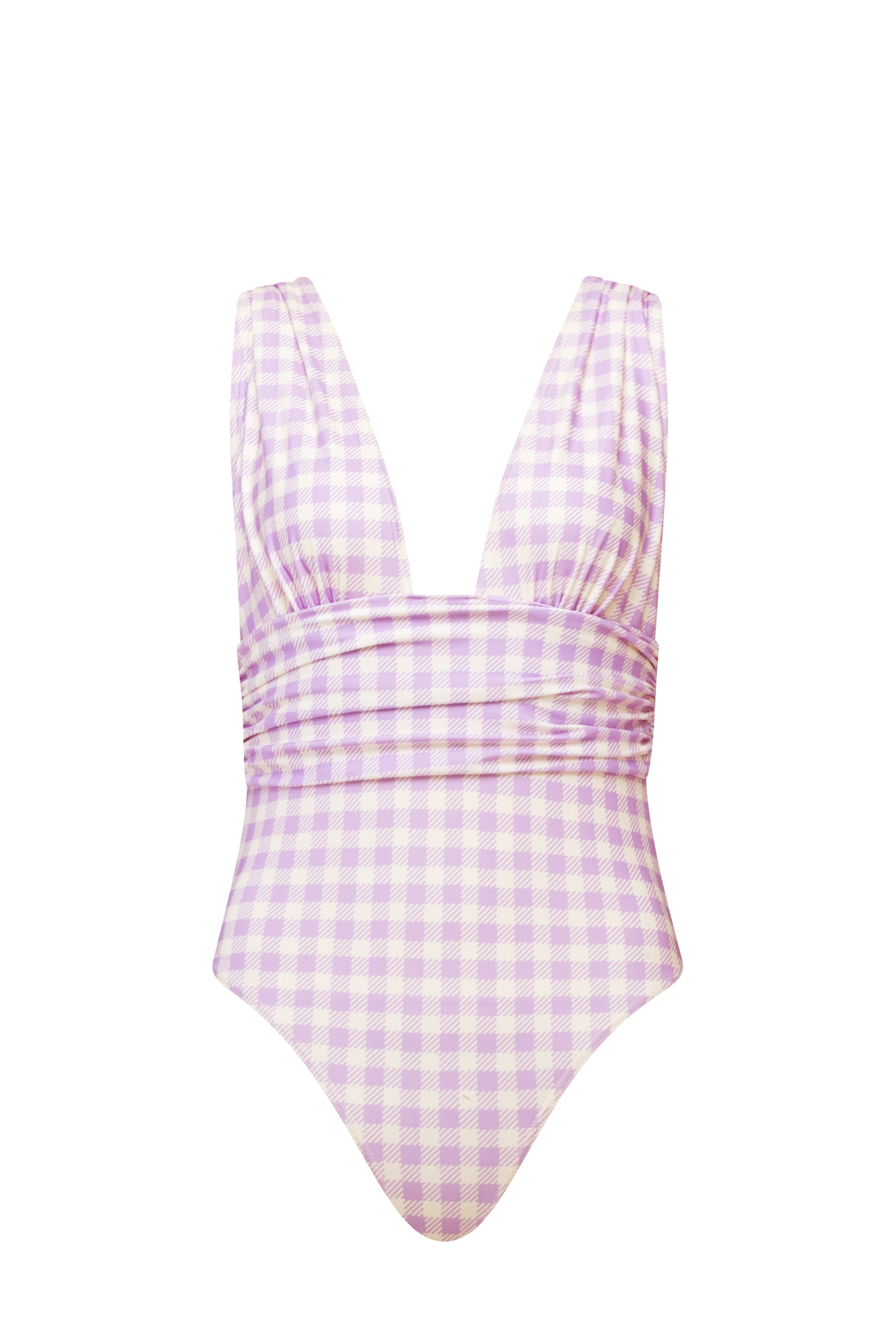 Rio Swimsuit-GINGHAM LILAC